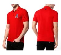 Camisa Polo Skull De Philipp Plein Con Parche Hexagonal De Cuero 5XL