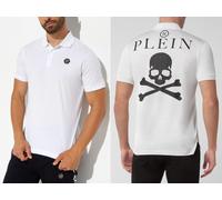 Camisa Polo Skull De PHILIPP PLEIN Con Parche Hexagonal De Cuero T-Shirt XS