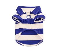 Camisa polo transpirable a rayas para perros pequeños y medianos, gatos, cachorros, chihuahua, yorkie, caniche, taza de té, Shih Tzu, ropa cómoda (azul, XL)