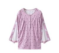 Camisa Postquirúrgica Mujer Batas Cálidas para Fracturas Ropa de Ancianos Discapacitados Ropa de Dormir para el Hogar (Color : Style1, Size : M)