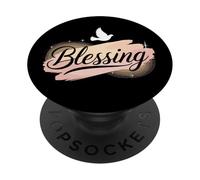 Camisa Que Dice bendición Camiseta Simple Acción de Gracias PopSockets PopGrip Adhesivo
