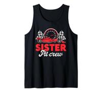 Camisa Race Car Sister Of Birthday para niño, Sister Pit Crew Camiseta sin Mangas