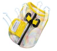 Camisa refrescante para Mascotas, Abrigo refrescante sin Mangas para Perro, Tela de Malla, Suave, Ajustable, Compatible con arnés, del Calor, Chaleco para Paseos de Verano, Viajes a la Playa