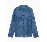 Camisa Relaxed Brain Dead x South2 West8 Men's Engineered Mesh Fishing Shirt para hombre Azul L