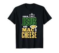 Camisa Religiosa de macarrones y Queso I Love Jesus y Mac & Cheese Camiseta