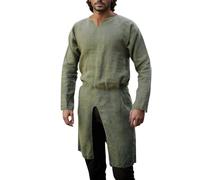 Camisa renacentista para Hombre túnica vikinga Medieval Pirata Fancy Dress Larp Cosplay Parte Superior para Escenario