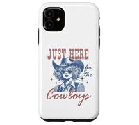 Camisa Retro de Vaquera Just Here for The Cowboys Western Rodeo Carcasa para iPhone 11
