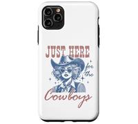 Camisa Retro de Vaquera Just Here for The Cowboys Western Rodeo Carcasa para iPhone 11 Pro MAX