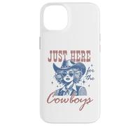 Camisa Retro de Vaquera Just Here for The Cowboys Western Rodeo Carcasa para iPhone 14 Plus