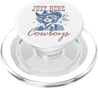 Camisa Retro de Vaquera Just Here for The Cowboys Western Rodeo PopSockets PopGrip para MagSafe