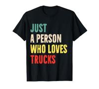 Camisa Retro para Amantes de los Camiones Just A Person Who Loves Trucks Camiseta