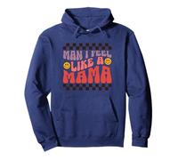 Camisa retro para mamá divertida para el día de la madre, estética de cara feliz de los años 70 Sudadera con Capucha