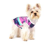 Camisa retro para perro con estampado de patines de ruedas, chaleco para razas pequeñas como chihuahuas, yorkies y cachorros