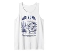 Camisa Retro State Arizona Est 1912 Grand Canyon Desert Sun Camiseta sin Mangas