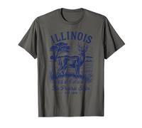 Camisa retro State Illinois Est 1818 Chicago 66 Skyline Route Camiseta