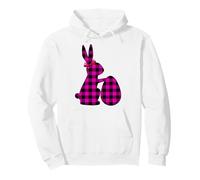 Camisa Rosa con Estampado a Cuadros de Bunny Buffalo Happy Easter Bunny Eggs Sudadera con Capucha