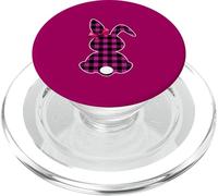 Camisa Rosa con Estampado a Cuadros de Bunny Buffalo Happy Easter Day para Mujer PopSockets PopGrip para MagSafe