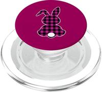 Camisa Rosa con Estampado a Cuadros de Bunny Buffalo Happy Easter Day para Mujer PopSockets PopGrip para MagSafe