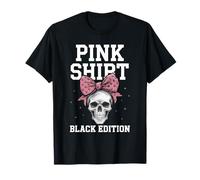 Camisa rosa Edición negra Gothic Biker Horror Camisa blanca Fun Camiseta