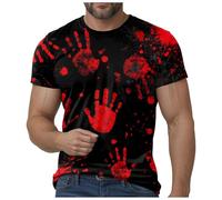 Camisa sangrienta con problemas resueltos para hombre, regalos divertidos de Halloween, camisa de noche de Halloween, camisas de miedo para hombre, camisas de manga larga, camisetas de tela sangrienta