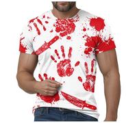 Camisa sangrienta con problemas resueltos para hombre, regalos divertidos de Halloween, camisa de noche de Halloween, camisas de miedo para hombre, camisas de manga larga, camisetas de tela sangrienta