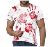 Camisa sangrienta con problemas resueltos para hombre, regalos divertidos de Halloween, camisa de noche de Halloween, camisas de miedo para hombre, camisas de manga larga, camisetas de tela sangrienta