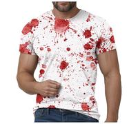 Camisa sangrienta con problemas resueltos para hombre, regalos divertidos de Halloween, camisa de noche de Halloween, camisas de miedo para hombre, camisas de manga larga, camisetas de tela sangrienta