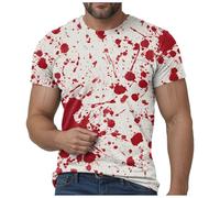Camisa sangrienta con problemas resueltos para hombre, regalos divertidos de Halloween, camisa de noche de Halloween, camisas de miedo para hombre, camisas de manga larga, camisetas de tela sangrienta