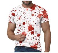 Camisa sangrienta con problemas resueltos para hombre, regalos divertidos de Halloween, camisa de noche de Halloween, camisas de miedo para hombre, camisas de manga larga, camisetas de tela sangrienta