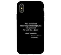Camisa Shakespeare A Giant's Strength Shakespeare Quote Carcasa para iPhone X/XS