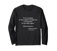 Camisa Shakespeare A Giant's Strength Shakespeare Quote Manga Larga