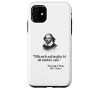 Camisa Shakespeare con cita - Con alegría y risa Carcasa para iPhone 11