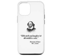 Camisa Shakespeare con cita - Con alegría y risa Carcasa para iPhone 12/12 Pro