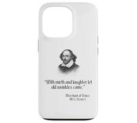 Camisa Shakespeare con cita - Con alegría y risa Carcasa para iPhone 13 Pro