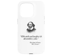 Camisa Shakespeare con cita - Con alegría y risa Carcasa para iPhone 15 Pro