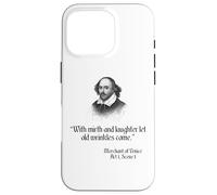 Camisa Shakespeare con cita - Con alegría y risa Carcasa para iPhone 16 Pro