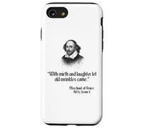 Camisa Shakespeare con cita - Con alegría y risa Carcasa para iPhone SE (2020) / 7 / 8