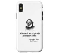 Camisa Shakespeare con cita - Con alegría y risa Carcasa para iPhone X/XS