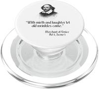 Camisa Shakespeare con cita - Con alegría y risa PopSockets PopGrip para MagSafe