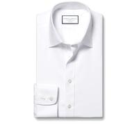 Camisa sin Plancha Blanca de Sarga Extra Slim fit sin Plancha