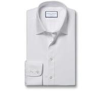 Camisa sin Plancha Blanca de Sarga Extra Slim fit sin Plancha