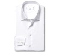Camisa sin Plancha Blanca de Sarga Slim fit sin Plancha