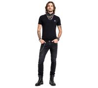 Camisa Slim De Cuello En V Con Calavera Philipp Plein Logo Ropa Interior S