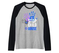 Camisa Stop Child Abuse - Concienciación sobre la prevención del abuso Infantil Camiseta Manga Raglan