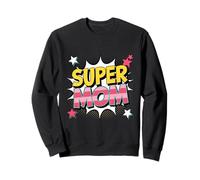 Camisa Super Mom Comic Pop Art Bold Hero Funny Mama Sudadera