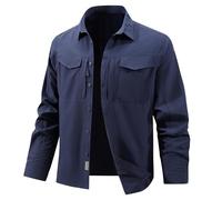 Camisa táctica de manga larga para hombre, camisa de senderismo con bolsillo en el pecho, camisa funcional transpirable, camisa de safari, camisa de trabajo para exteriores, camisa de trabajo militar