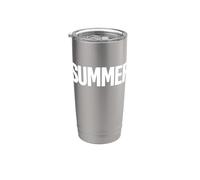 Camisa That Says Summer - Un diseño que dice verano Vaso térmico de acero inoxidable de doble pared