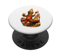 Camisa Tiki Man King of The Grill - Funny Island BBQ Tiki Art PopSockets PopGrip Adhesivo