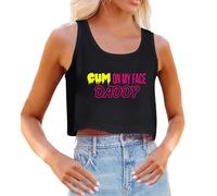 Camisa Tirantes Mujer Blusa Informal de Verano Sin Mangas con Cuello Redondo y Estampado Moderno para Mujer Diario Cómoda (Black, L)