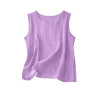 Camisa Tirantes Mujer Camisola Básica de Mujer Sin Mangas para un Estilo Informal y Cómodo en Temporada de Verano con Diseño Holgado y Cuello Redondo (Purple, XL)